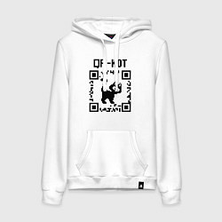 Женская толстовка-худи QR кот КОТИК