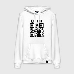 Женская толстовка-худи QR КОТ КОТЕНОК