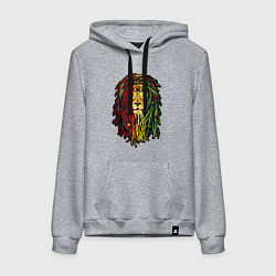 Толстовка-худи хлопковая женская Jam lioN, цвет: меланж