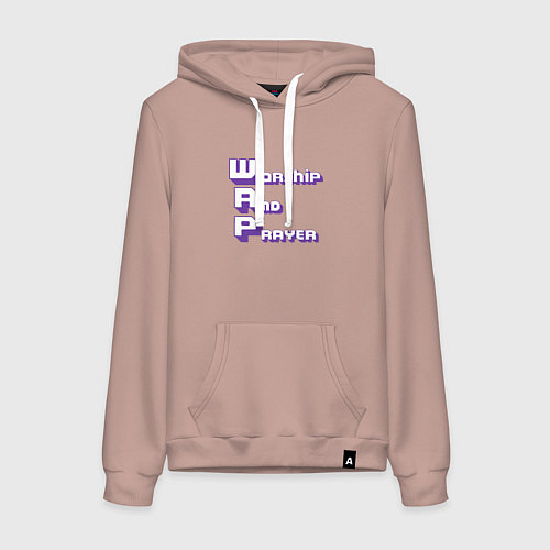 Женская толстовка-худи Twitch стрим 005 / Пыльно-розовый – фото 1