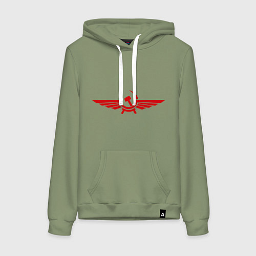 Женская толстовка-худи Серп и молот в виде орла / Авокадо – фото 1