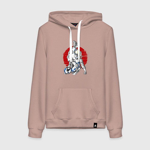 Женская толстовка-худи Боевые искусства космонавтов / Пыльно-розовый – фото 1