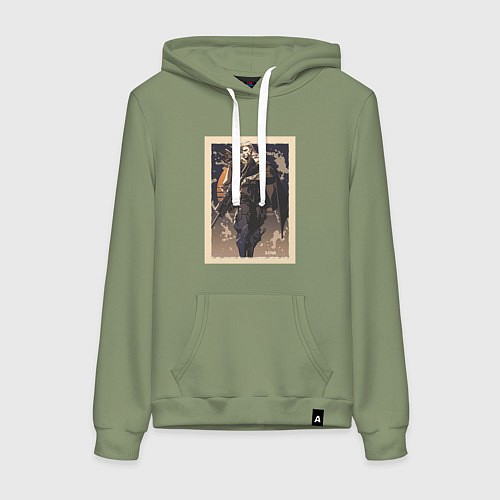 Женская толстовка-худи Sova арт / Авокадо – фото 1