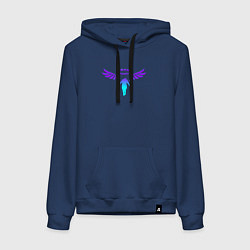 Толстовка-худи хлопковая женская WALHALLA TEAM NEON LOGO ТОКИЙСКИЕ МСТИТЕЛИ, цвет: тёмно-синий