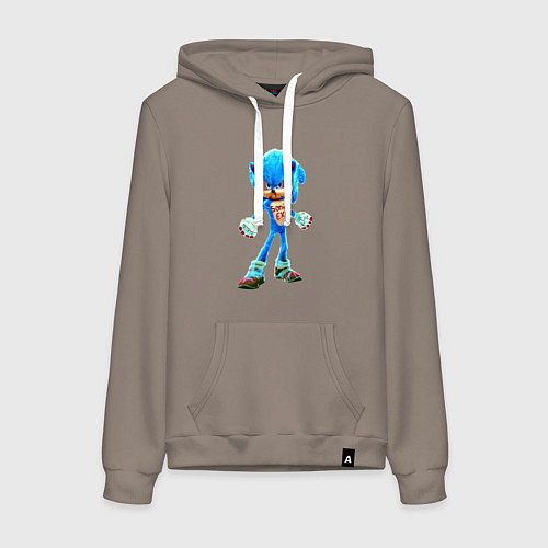 Женская толстовка-худи Соник EXE / Утренний латте – фото 1