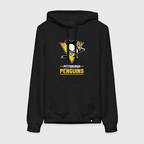Женская толстовка-худи Питтсбург Пингвинз , Pittsburgh Penguins / Черный – фото 1