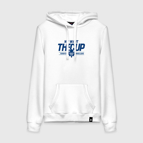 Женская толстовка-худи Toronto Maple Leafs We want the cup Торонто Мейпл / Белый – фото 1