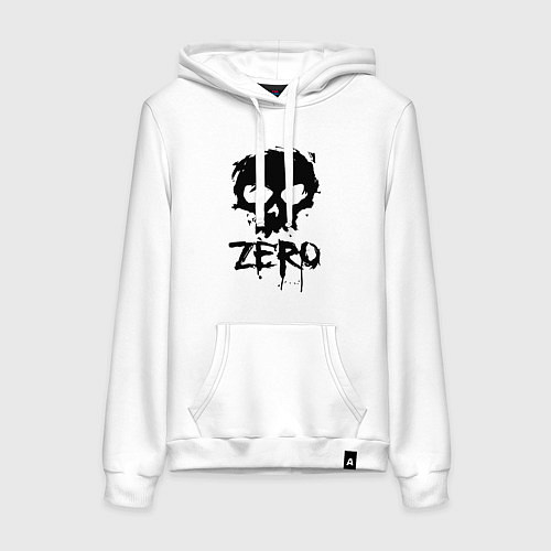 Женская толстовка-худи Zero skull / Белый – фото 1