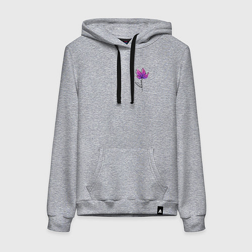 Женская толстовка-худи Любовь в цветке / Меланж – фото 1