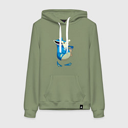 Толстовка-худи хлопковая женская Globox Rayman Legends, цвет: авокадо