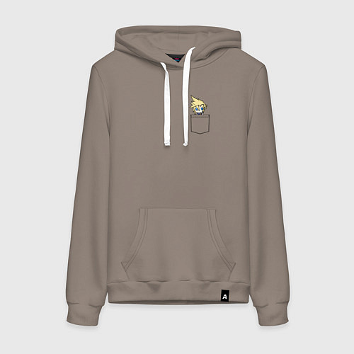 Женская толстовка-худи Клауд в кармане / Утренний латте – фото 1