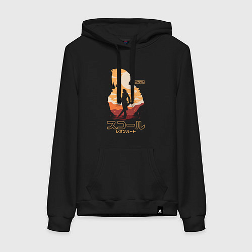 Женская толстовка-худи Скволл Леонхарт / Черный – фото 1