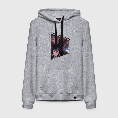 Женская толстовка-худи Великий из бродячих псов, Дазай Осаму, Чуя Накахар / Меланж – фото 1