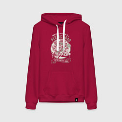 Толстовка-худи хлопковая женская Идеальный отец - папа рыбак, цвет: маджента