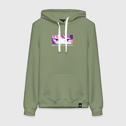 Толстовка-худи хлопковая женская Персонаж Коми, цвет: авокадо