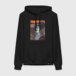 Толстовка-худи хлопковая женская БЕНДЕР КРИК BENDER, цвет: черный