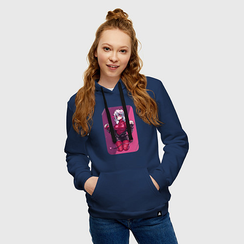 Женская толстовка-худи Модеус флиртует / Тёмно-синий – фото 3