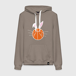 Толстовка-худи хлопковая женская Basketball Bunny, цвет: утренний латте