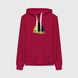 Толстовка-худи хлопковая женская Cyberpunk Edgerunners, цвет: маджента