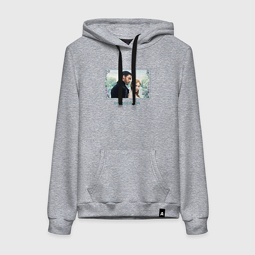 Женская толстовка-худи Bridgerton love couple / Меланж – фото 1