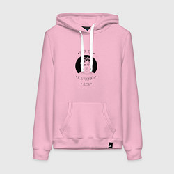 Толстовка-худи хлопковая женская Лип Галлагер, цвет: светло-розовый