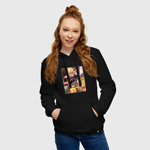 Женская толстовка-худи Дио Брандо из ДжоДжо / Черный – фото 3