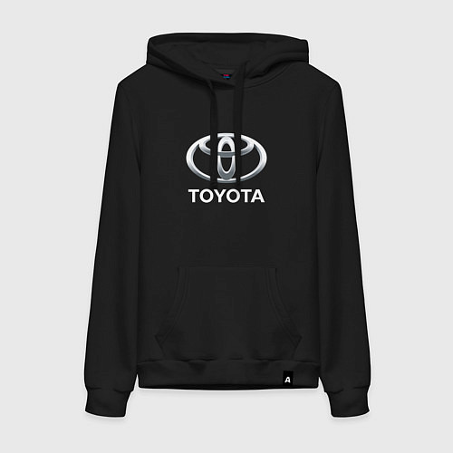 Женская толстовка-худи TOYOTA 3D Logo / Черный – фото 1