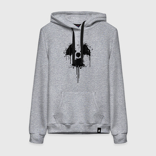 Женская толстовка-худи Атомный символ / Меланж – фото 1