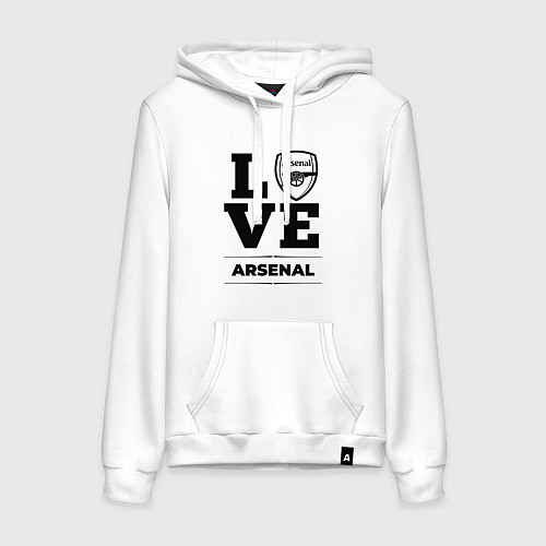 Женская толстовка-худи Arsenal Love Классика / Белый – фото 1