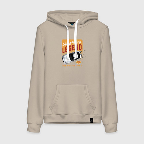 Женская толстовка-худи Legend Car / Миндальный – фото 1