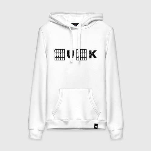 Женская толстовка-худи Fuck Черный Худи / Белый – фото 1