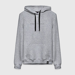 Толстовка-худи хлопковая женская Живу трезво ч, цвет: меланж