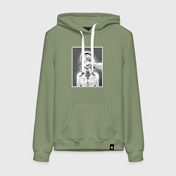 Толстовка-худи хлопковая женская Ахегао ahegao, цвет: авокадо