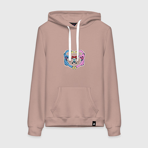 Женская толстовка-худи Poppy playtime !! / Пыльно-розовый – фото 1