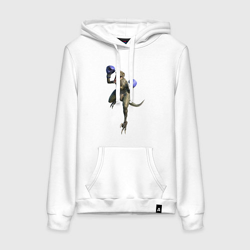 Женская толстовка-худи DINOSAUR BOXER / Белый – фото 1