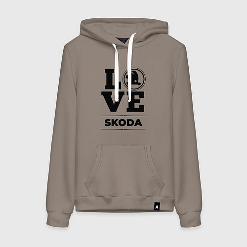 Женская толстовка-худи Skoda Love Classic / Утренний латте – фото 1