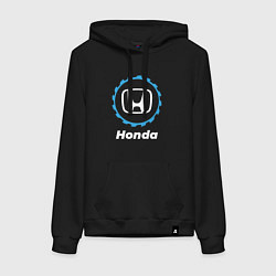 Толстовка-худи хлопковая женская Honda в стиле Top Gear, цвет: черный