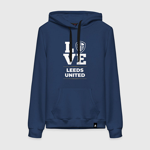 Женская толстовка-худи Leeds United Love Classic / Тёмно-синий – фото 1