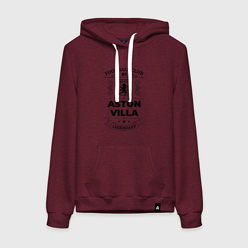 Женская толстовка-худи Aston Villa: Football Club Number 1 Legendary / Меланж-бордовый – фото 1