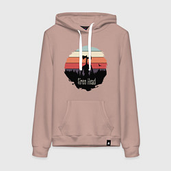 Женская толстовка-худи Сиреноголовый в ночной тайге