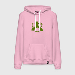 Толстовка-худи хлопковая женская Знак Нургла, цвет: светло-розовый