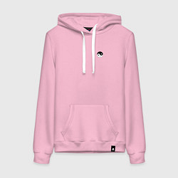 Толстовка-худи хлопковая женская ИНЬ ЯНЬ СМАЙЛ MINI, цвет: светло-розовый