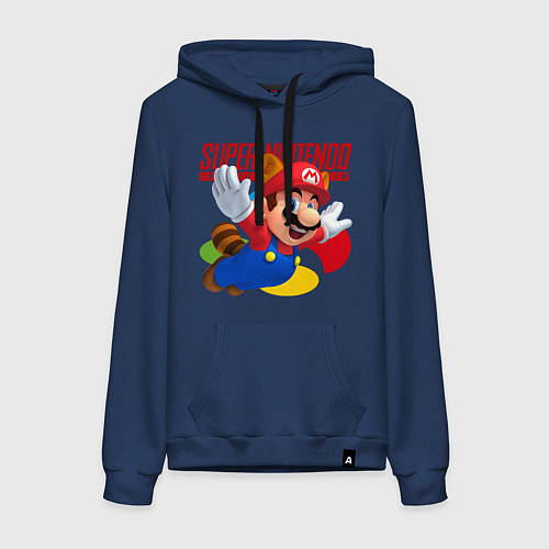 Женская толстовка-худи SNES - Mario / Тёмно-синий – фото 1