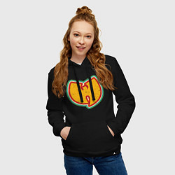 Толстовка-худи хлопковая женская Wu-Tang Colors, цвет: черный — фото 2