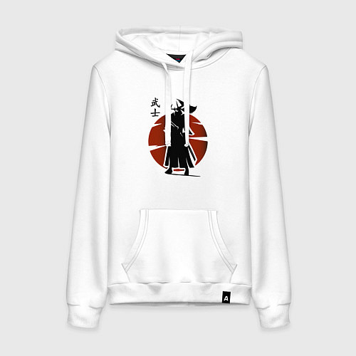Женская толстовка-худи Самурай Минимализм / Белый – фото 1