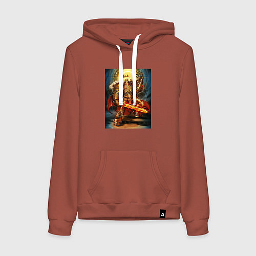 Женская толстовка-худи Император человечества / Кирпичный – фото 1