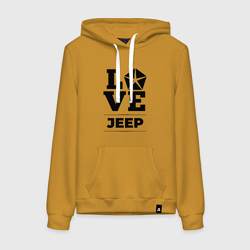 Женская толстовка-худи Jeep Love Classic / Горчичный – фото 1