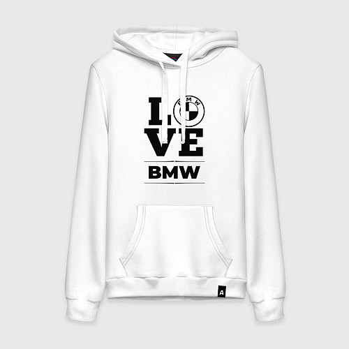 Женская толстовка-худи BMW love classic / Белый – фото 1