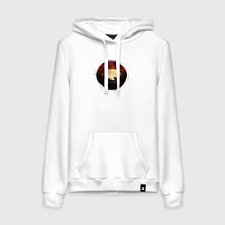 Толстовка-худи хлопковая женская Offroad bear, цвет: белый