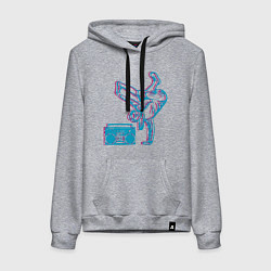 Толстовка-худи хлопковая женская Hip Hop Dance, цвет: меланж